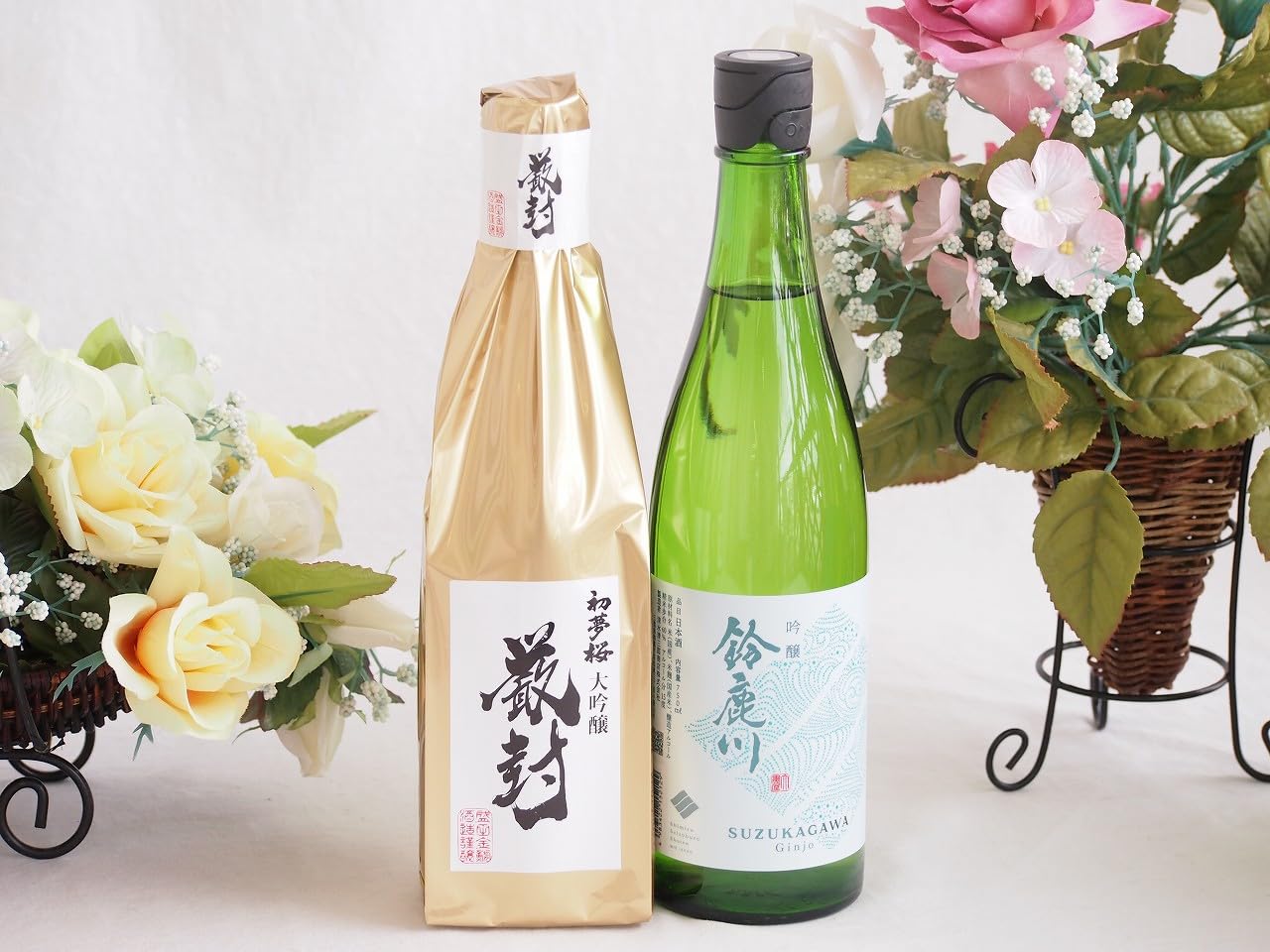 Amazon.co.jp: 贅沢な日本酒2本セット(金鯱初夢桜 厳封大吟醸